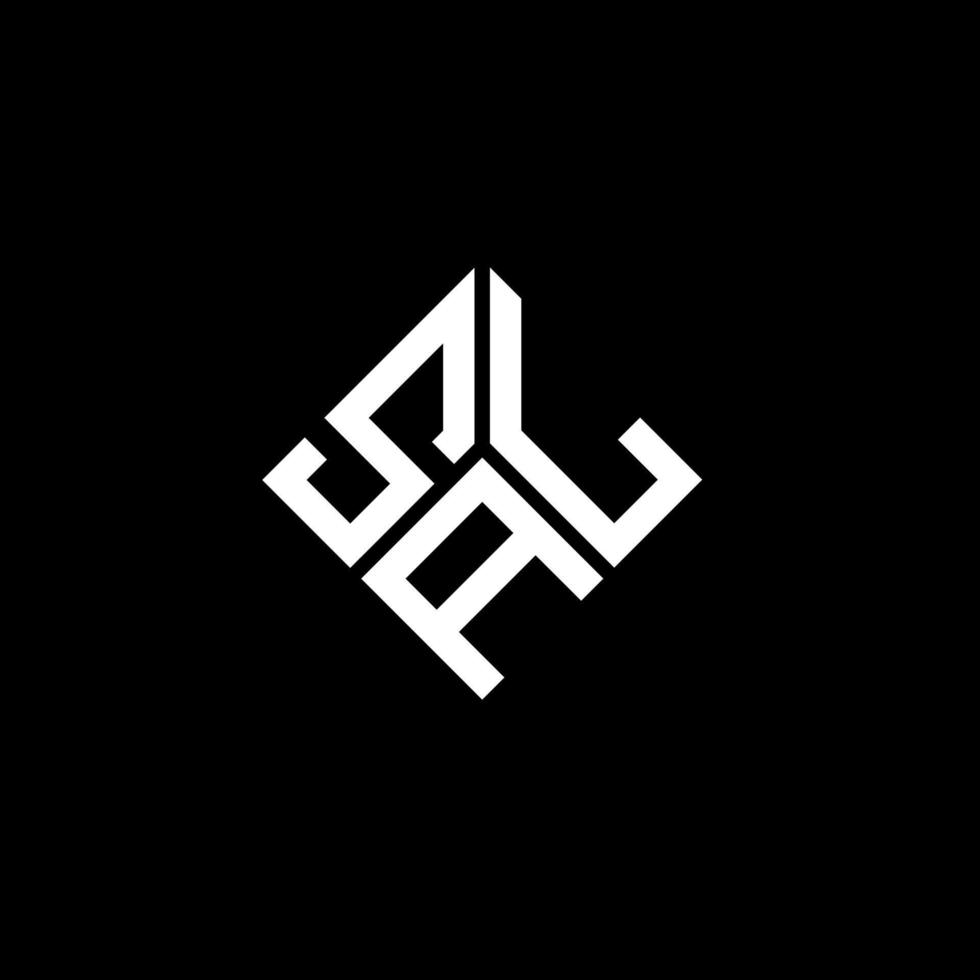 diseño de logotipo de letra sal sobre fondo negro. concepto de logotipo de letra inicial creativa sal. diseño de letras sal. vector