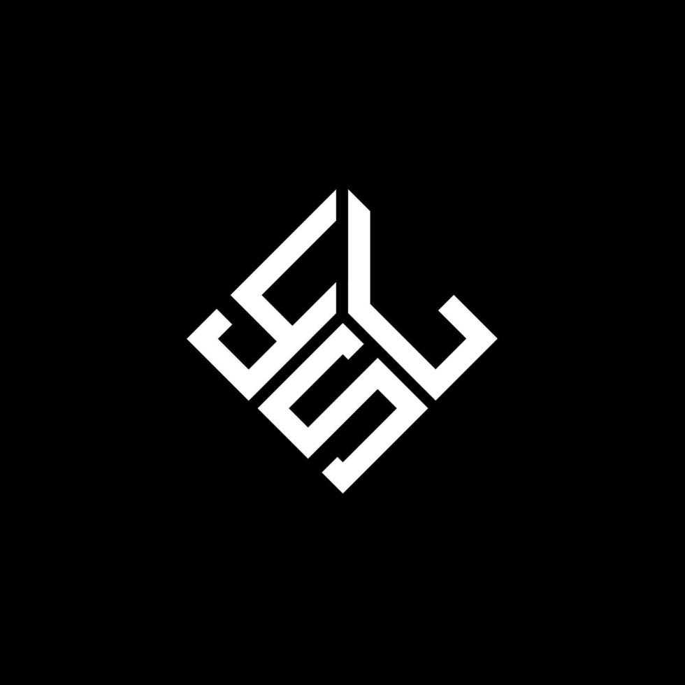 YSL letter logo design on black background. YSL creative initials letter logo concept. YSL letter design. vector