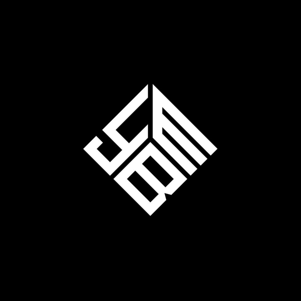 diseño de logotipo de letra ybm sobre fondo negro. ybm creative iniciales carta logo concepto. diseño de letras ybm. vector