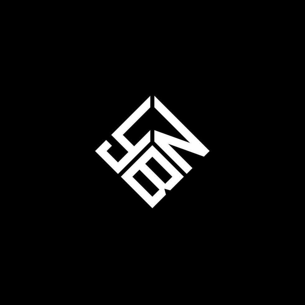 diseño de logotipo de letra ybn sobre fondo negro. ybn iniciales creativas carta logo concepto. diseño de letras ybn. vector