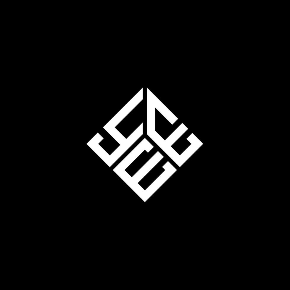 YEE letter logo design on black background. YEE creative initials letter logo concept. YEE letter design. vector