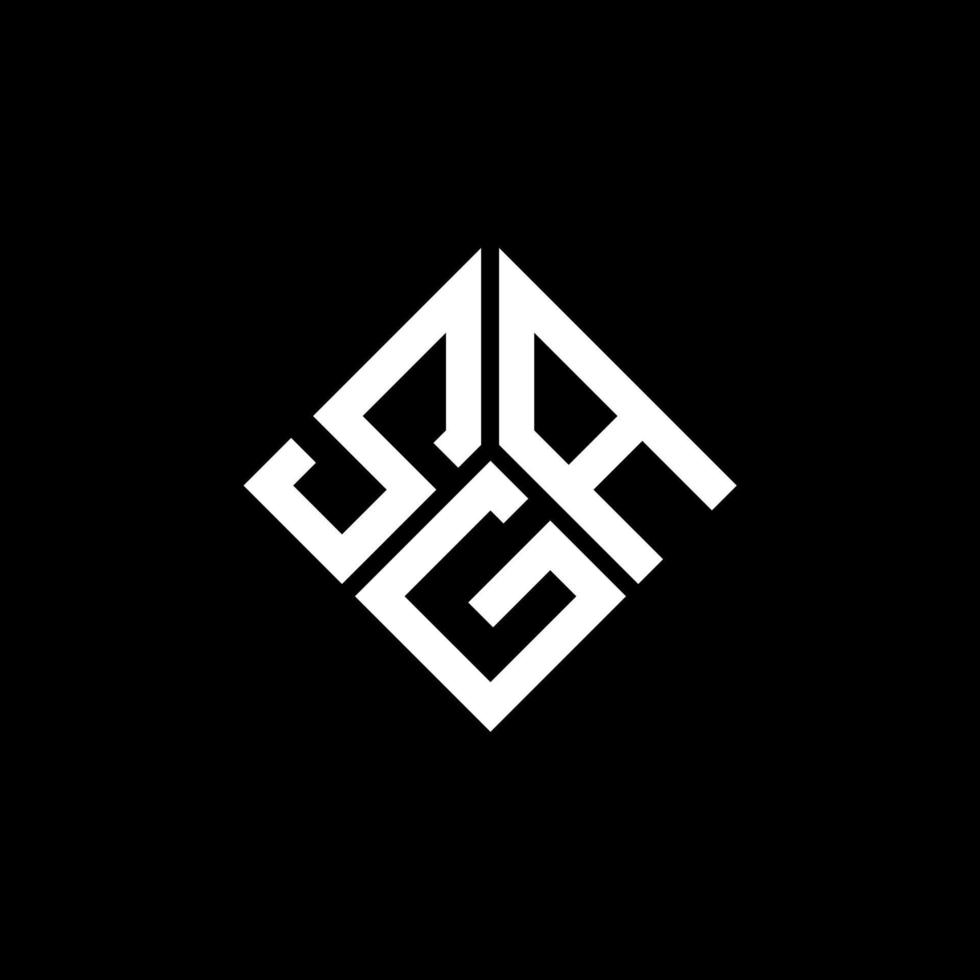SGA letter logo design on black background. SGA creative initials letter logo concept. SGA letter design. vector