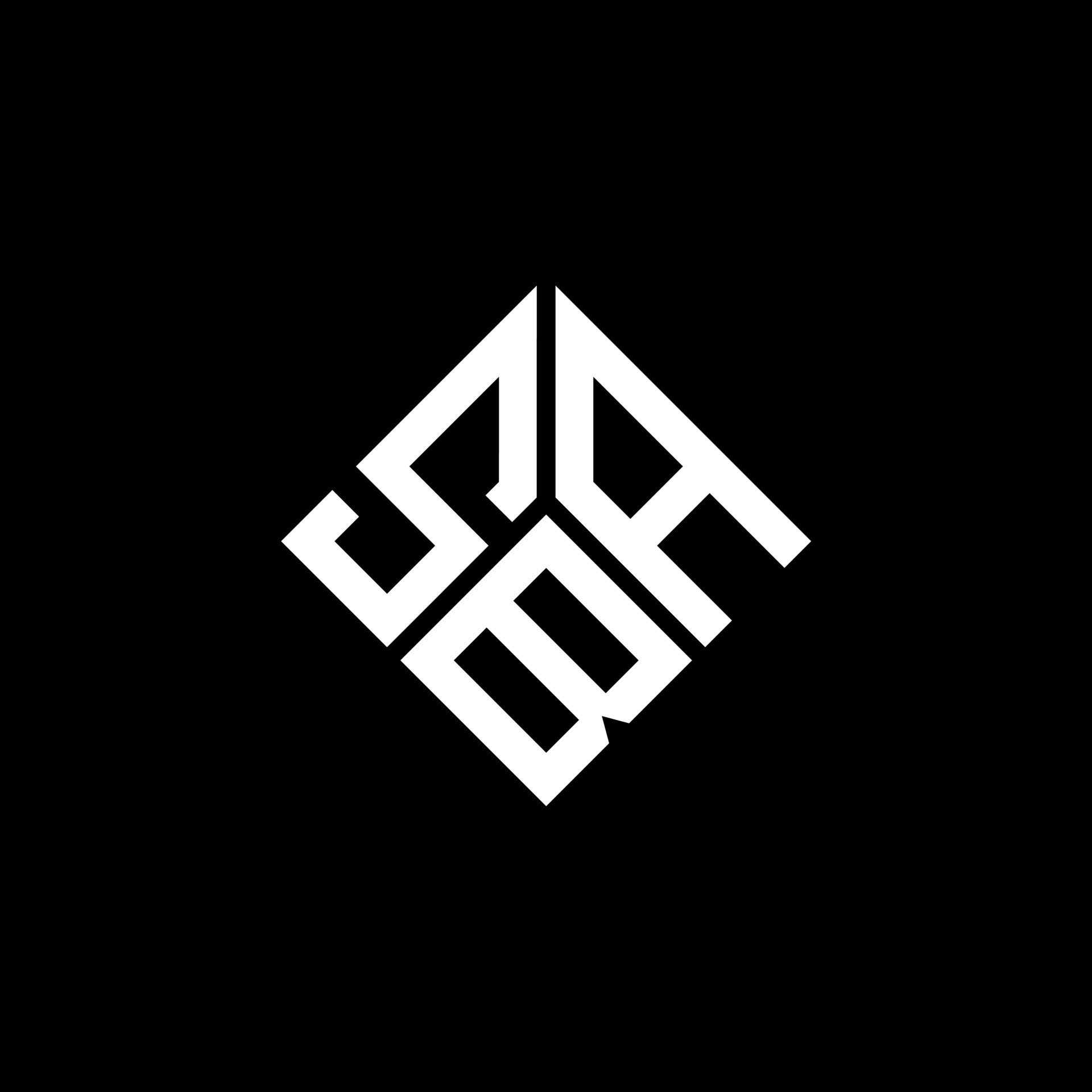 SBA letter logo design on black background. SBA creative initials