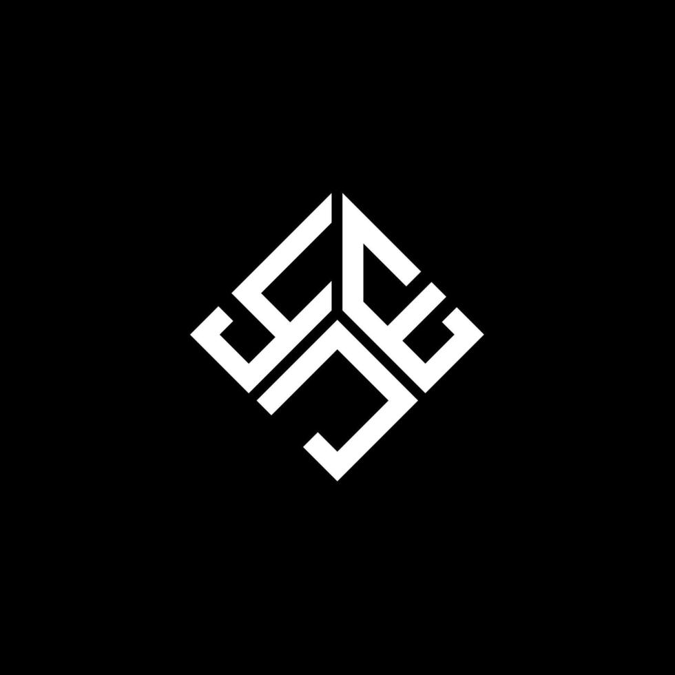 YJE letter logo design on black background. YJE creative initials letter logo concept. YJE letter design. vector