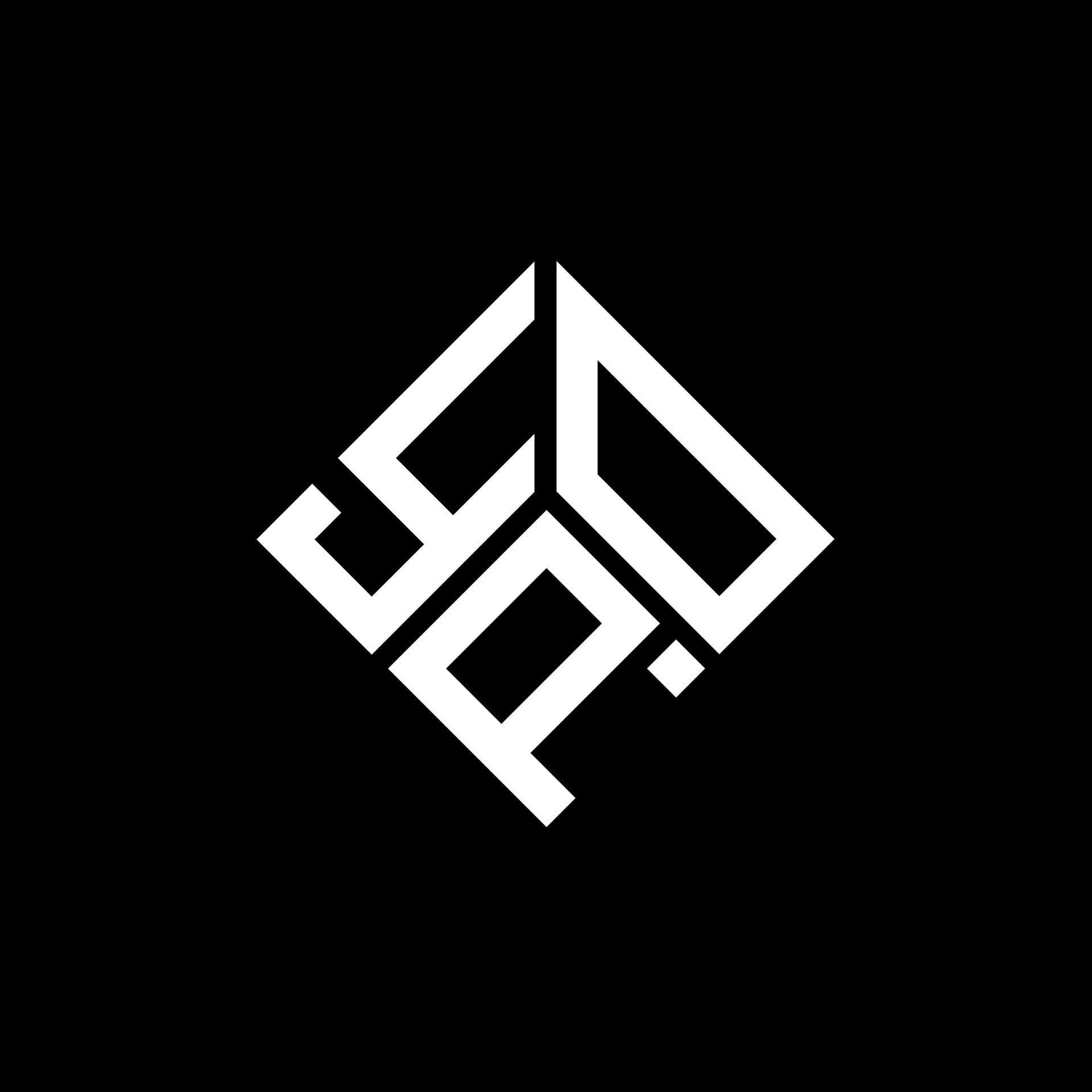 YPO letter logo design on black background. YPO creative initials