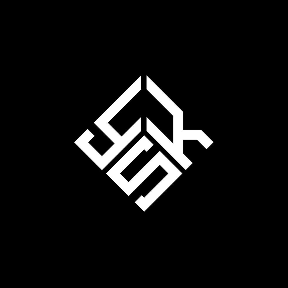 diseño de logotipo de letra ysk sobre fondo negro. ysk concepto creativo del logotipo de la letra inicial. diseño de letras ysk. vector