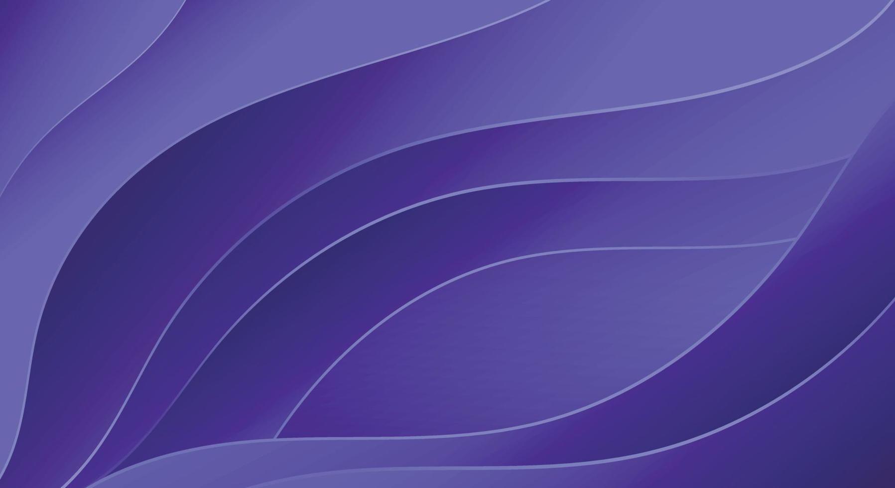 Abstract modern Very Peri background with smooth waves in the form of a lotus flower. Geometric modern digital wallpaper. Copy space. Trendy color of 2022. vector