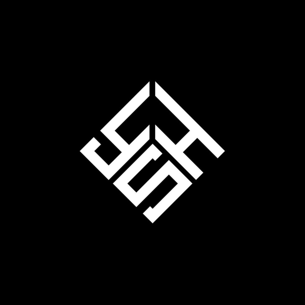 diseño de logotipo de letra ysh sobre fondo negro. ysh creative iniciales carta logo concepto. diseño de letra ysh. vector