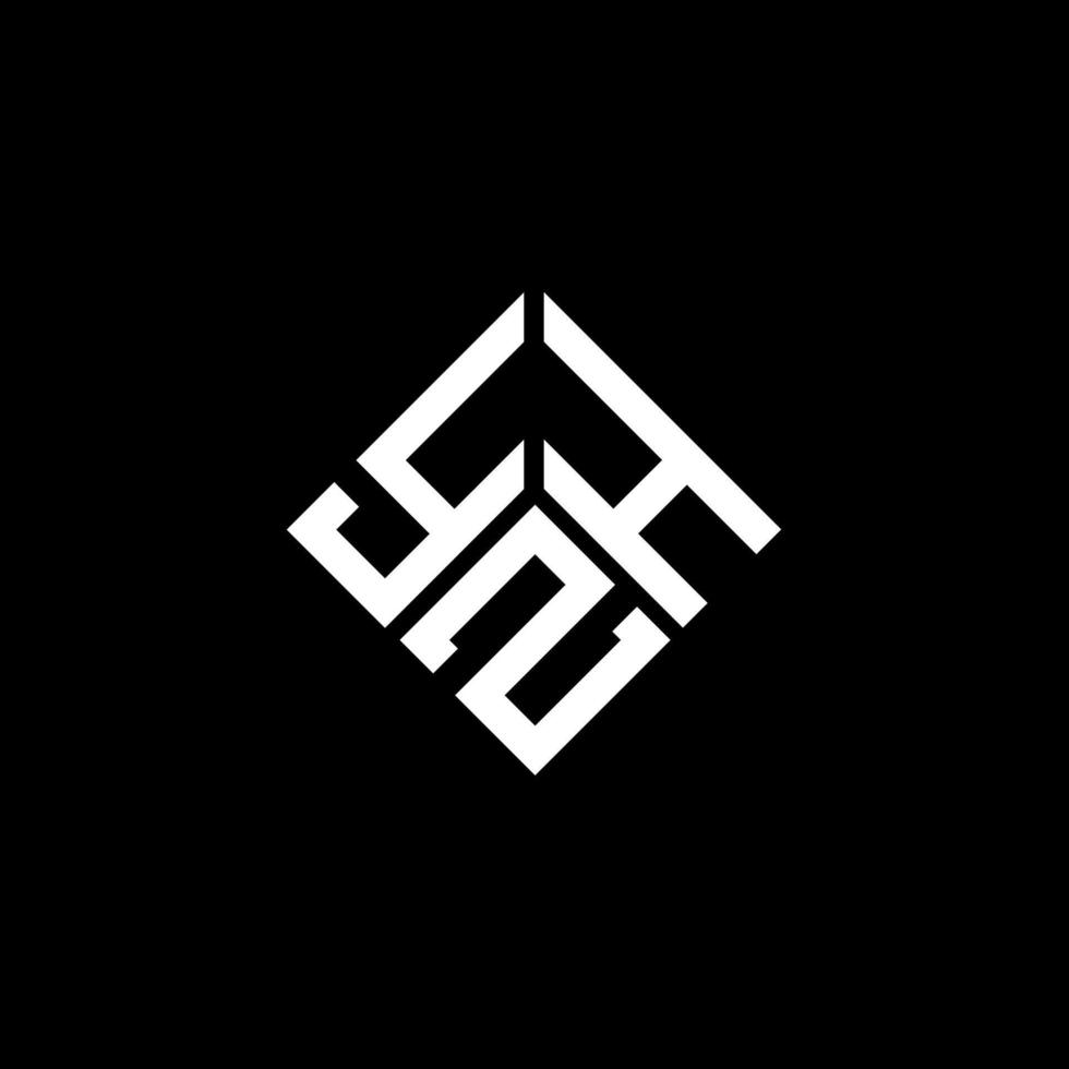 YZH letter logo design on black background. YZH creative initials letter logo concept. YZH letter design. vector