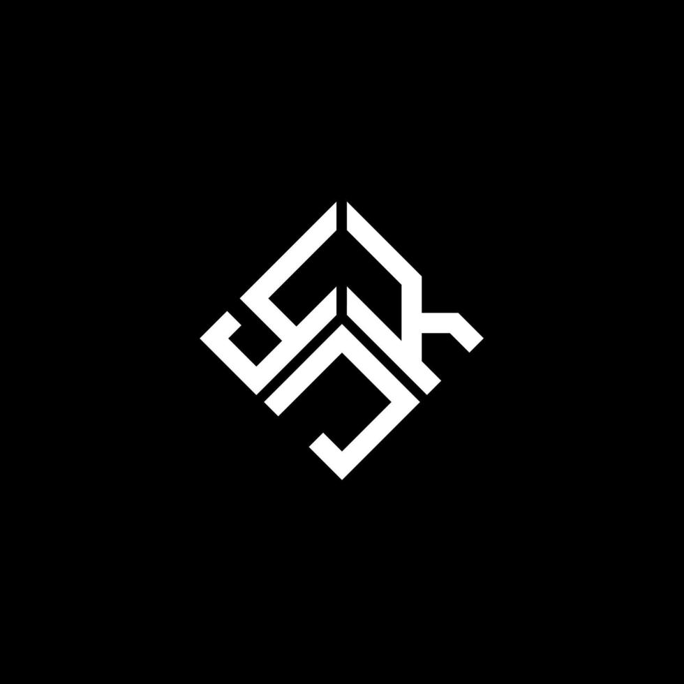diseño de logotipo de letra yjk sobre fondo negro. yjk creative iniciales carta logo concepto. diseño de letras yjk. vector
