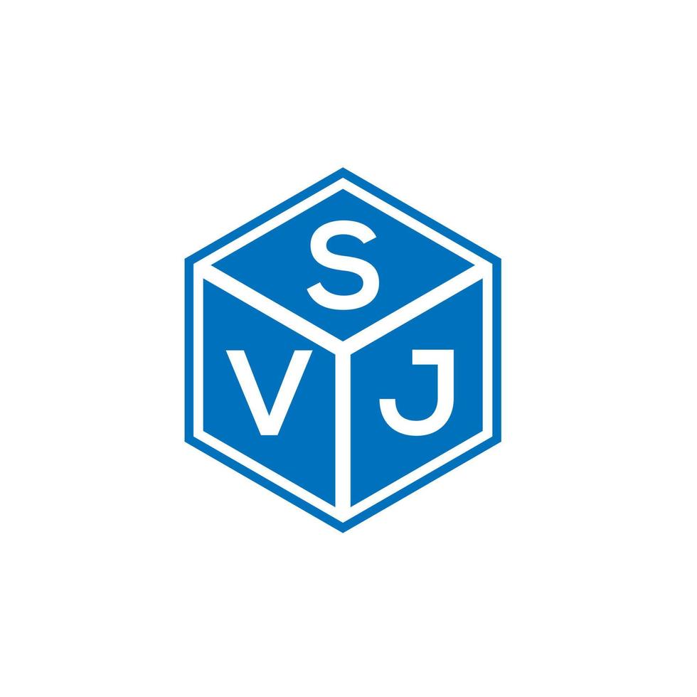 diseño del logotipo de la letra svj sobre fondo negro. concepto de logotipo de letra de iniciales creativas svj. diseño de letras svj. vector