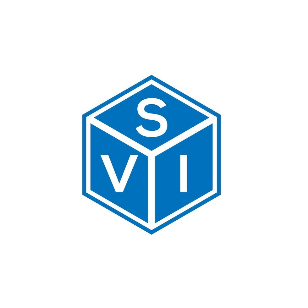 SVI letter logo design on black background. SVI creative initials letter logo concept. SVI letter design. vector