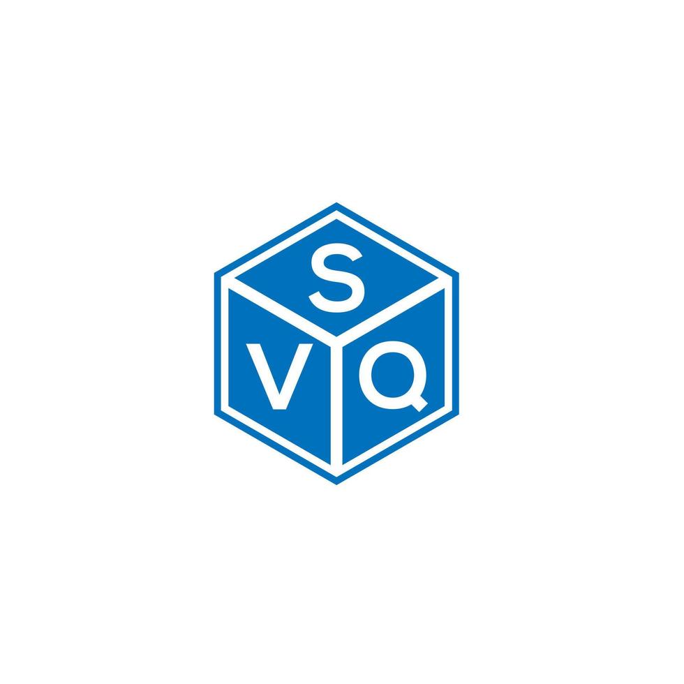 diseño de logotipo de letra svq sobre fondo negro. concepto de logotipo de letra de iniciales creativas svq. diseño de letras svq. vector