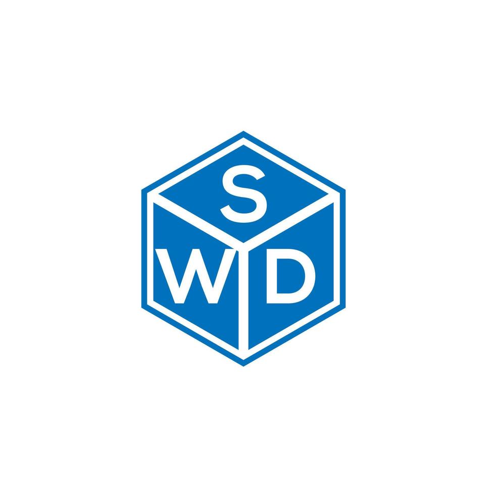 diseño de logotipo de letra swd sobre fondo negro. concepto de logotipo de letra de iniciales creativas swd. diseño de letras swd. vector