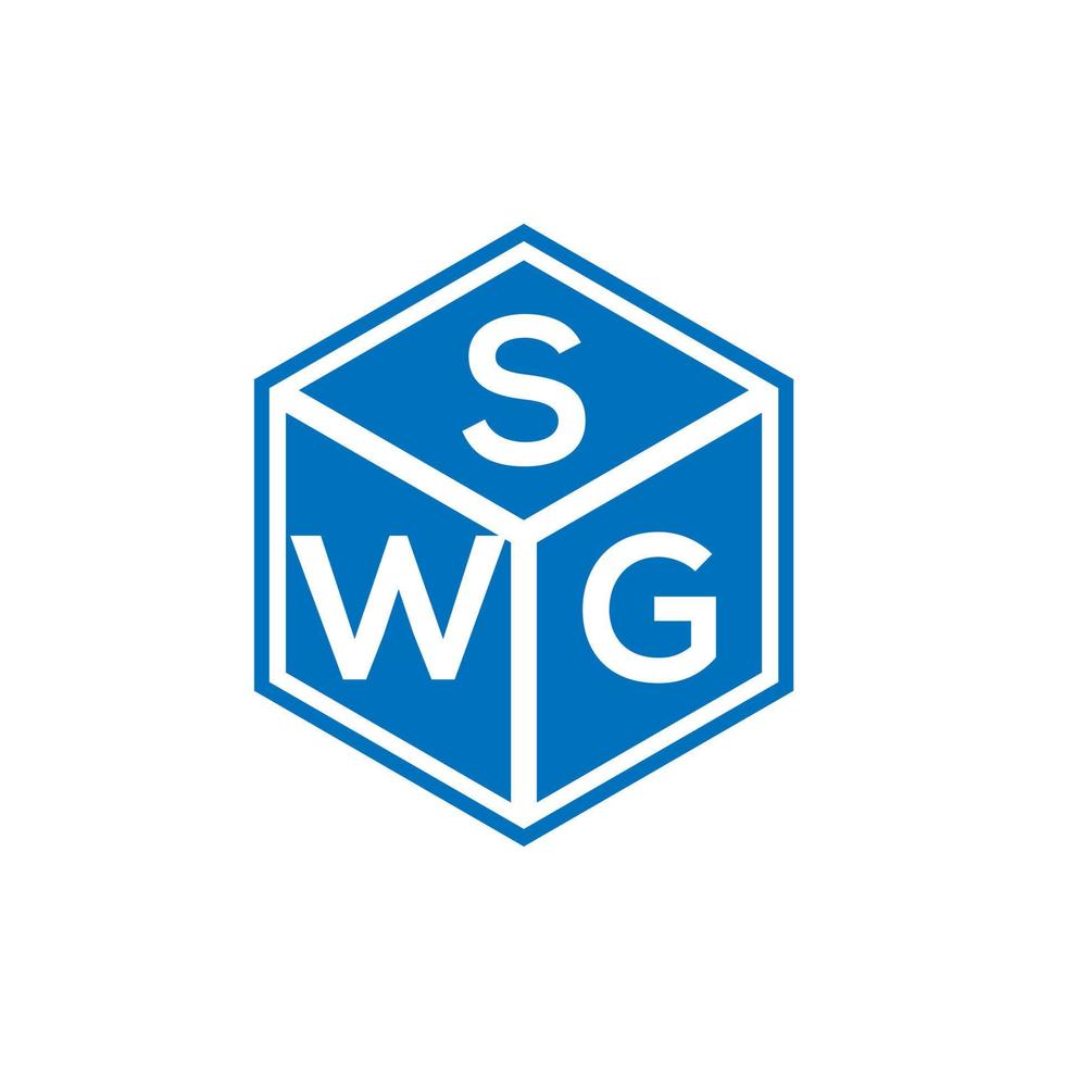 SWG letter logo design on black background. SWG creative initials letter logo concept. SWG letter design. vector