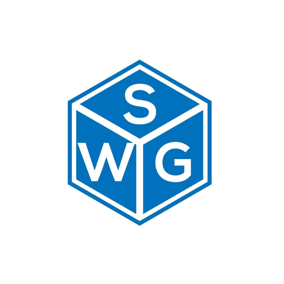 diseño de logotipo de letra swg sobre fondo negro. concepto de logotipo de letra de iniciales creativas swg. diseño de letra swg. vector