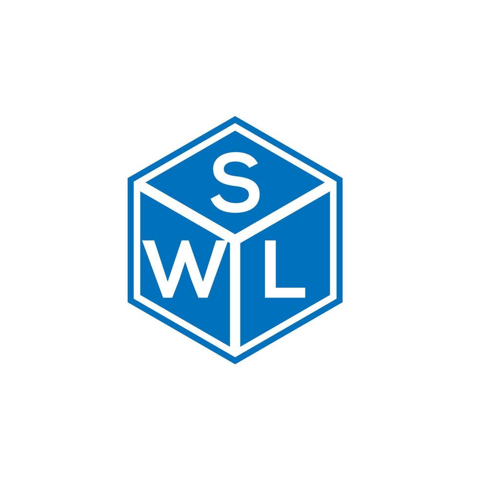 SWL letter logo design on black background. SWL creative initials letter logo concept. SWL letter design. vector