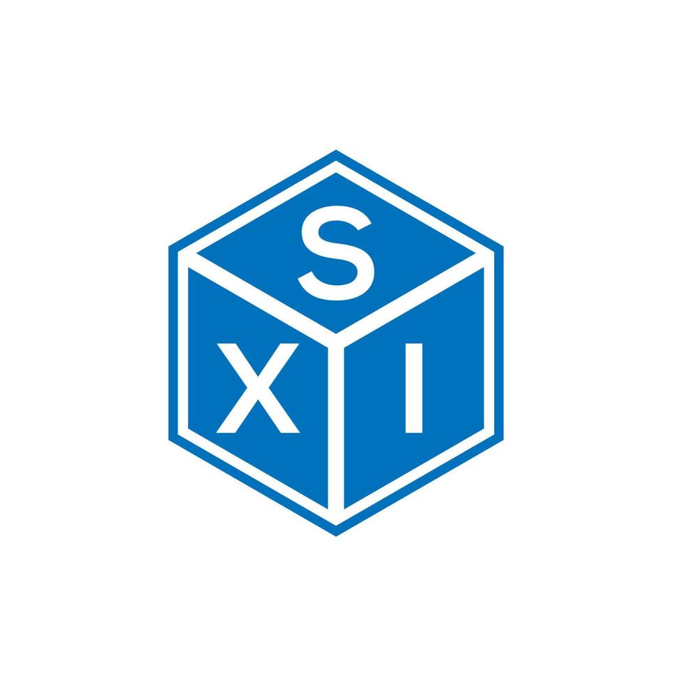 diseño de logotipo de letra sxi sobre fondo negro. concepto de logotipo de letra de iniciales creativas sxi. diseño de letras sxi. vector