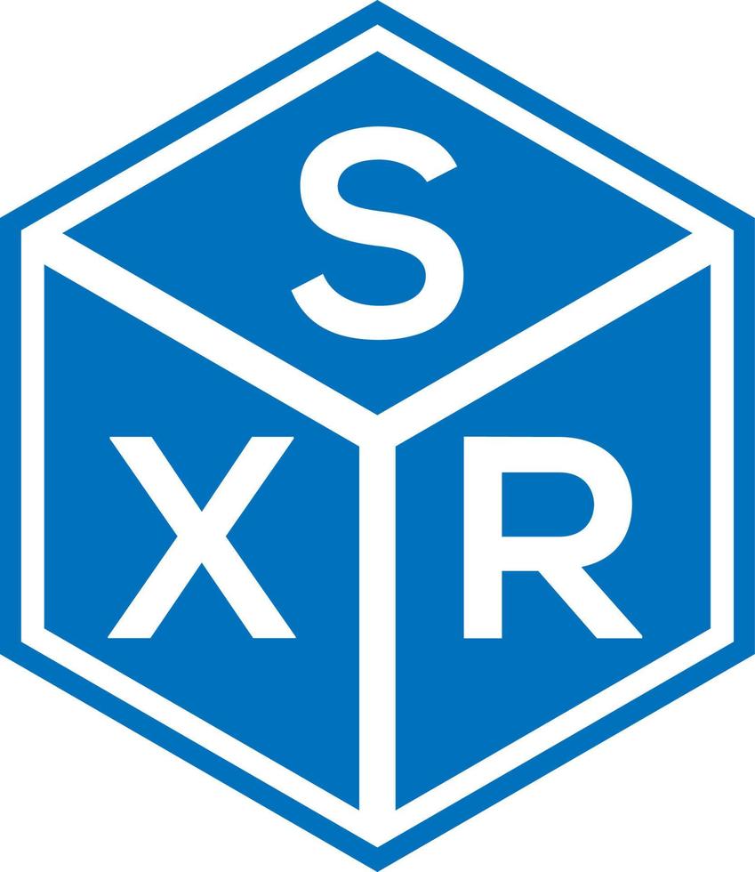 diseño del logotipo de la letra sxr sobre fondo negro. concepto de logotipo de letra de iniciales creativas sxr. diseño de letras sxr. vector