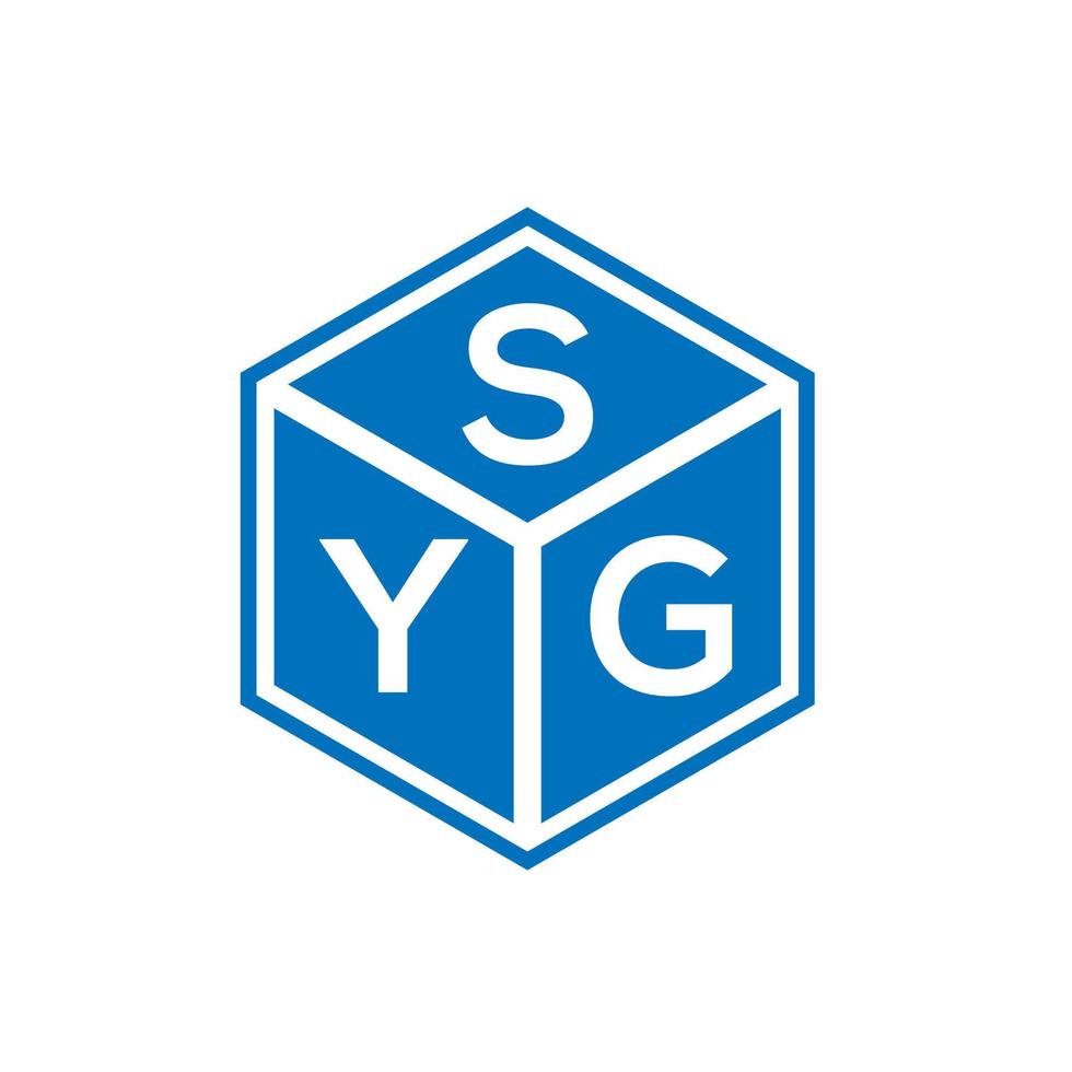 SYG letter logo design on black background. SYG creative initials letter logo concept. SYG letter design. vector