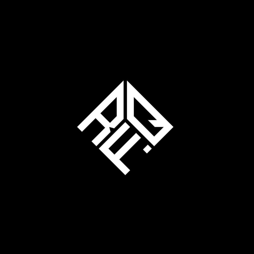diseño de logotipo de letra rfq sobre fondo negro. concepto de logotipo de letra de iniciales creativas rfq. diseño de carta rfq. vector