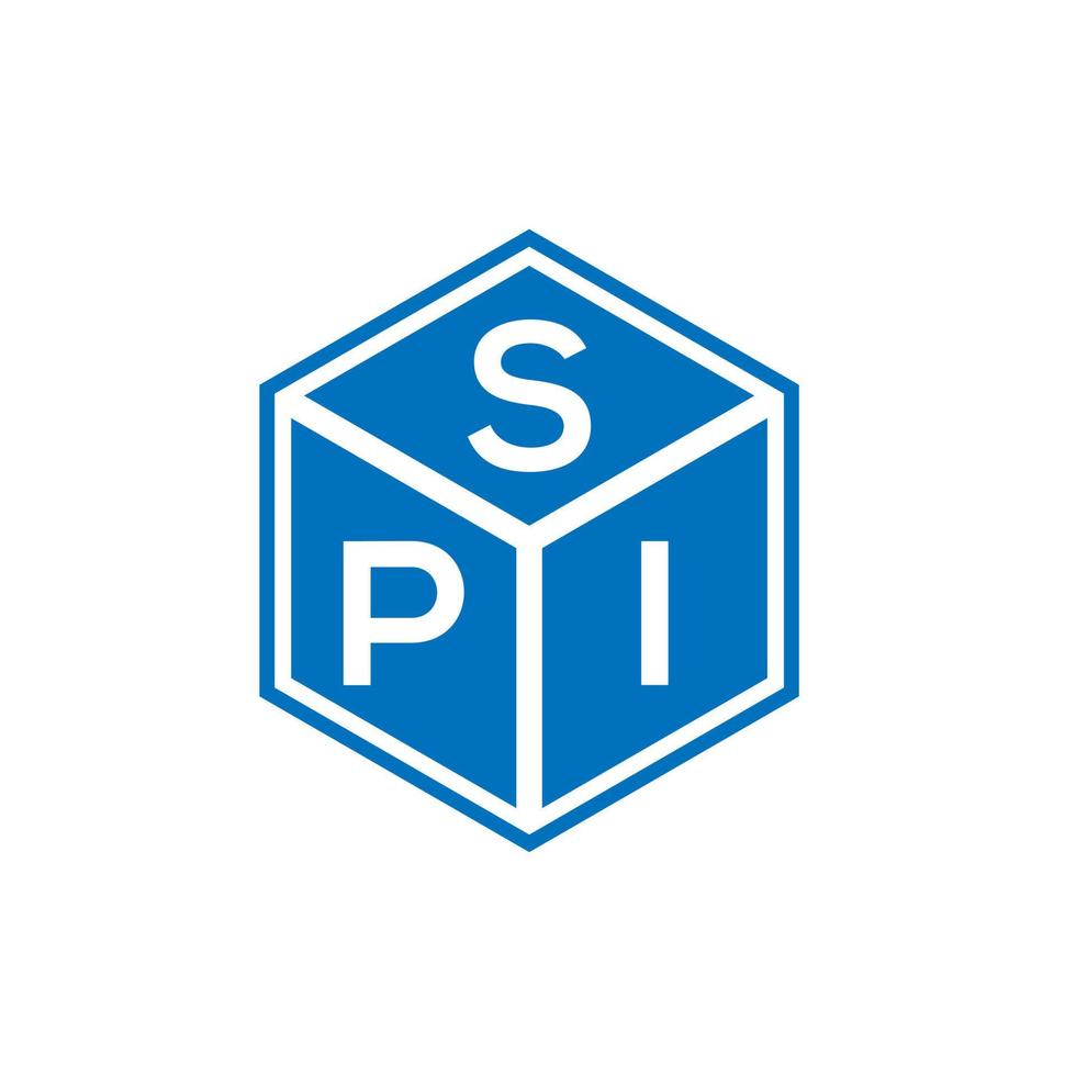 SPI letter logo design on black background. SPI creative initials ...