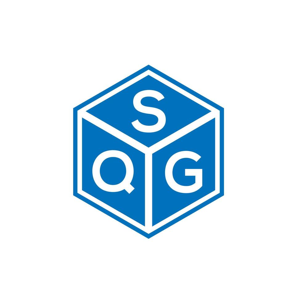 SQG letter logo design on black background. SQG creative initials letter logo concept. SQG letter design. vector