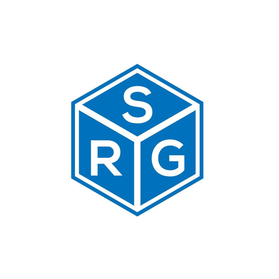 diseño de logotipo de letra srg sobre fondo negro. concepto de logotipo de letra de iniciales creativas srg. diseño de carta srg. vector