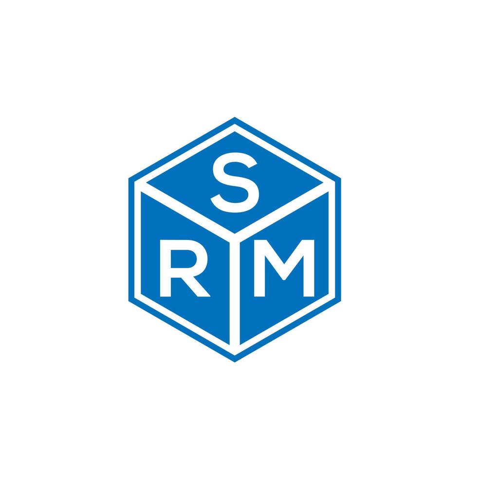 diseño de logotipo de letra srm sobre fondo negro. concepto de logotipo de letra de iniciales creativas srm. diseño de carta srm. vector