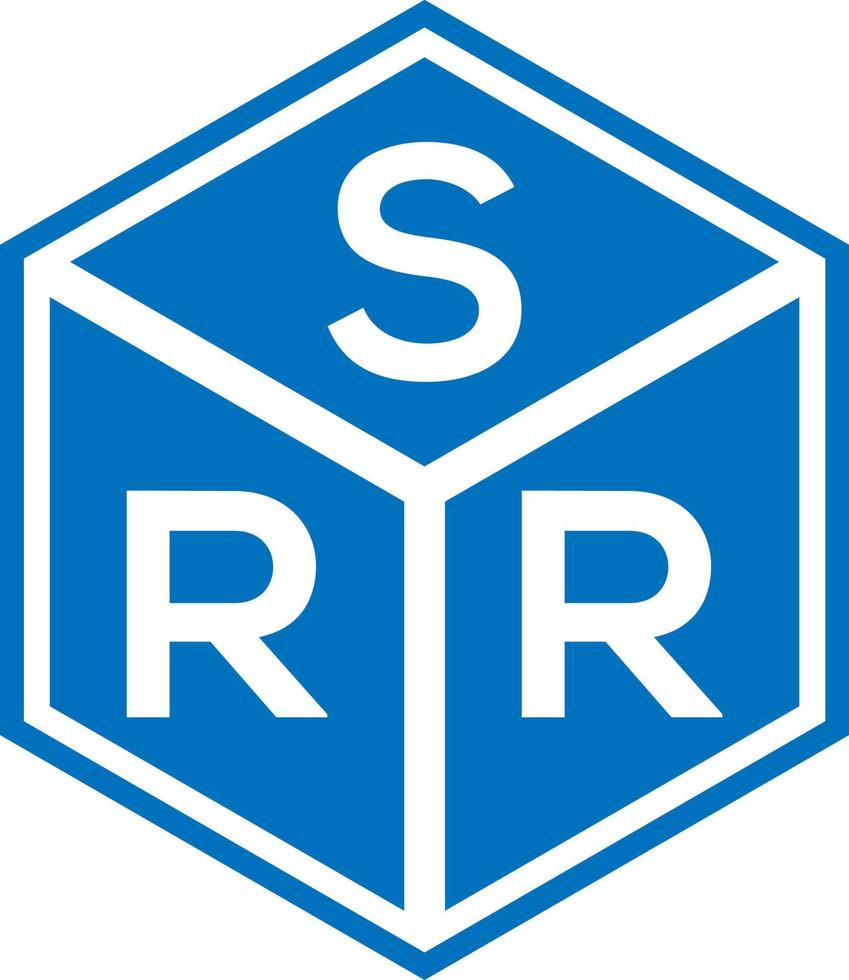 SRR letter logo design on black background. SRR creative initials letter logo concept. SRR letter design. vector