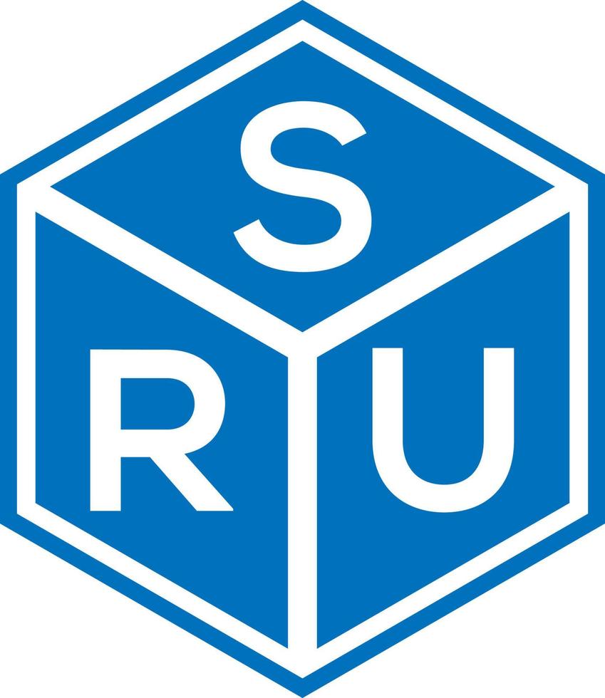 diseño de logotipo de letra sru sobre fondo negro. concepto de logotipo de letra de iniciales creativas sru. diseño de letras sru. vector