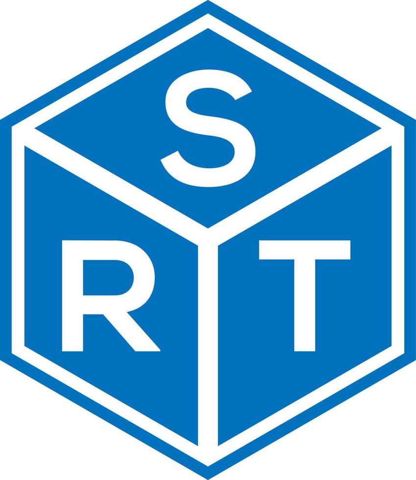 SRT letter logo design on black background. SRT creative initials letter logo concept. SRT letter design. vector