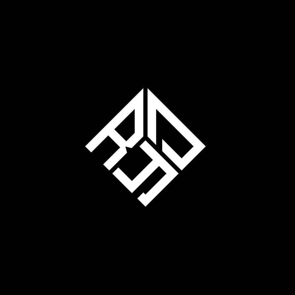 RYD letter logo design on black background. RYD creative initials letter logo concept. RYD letter design. vector