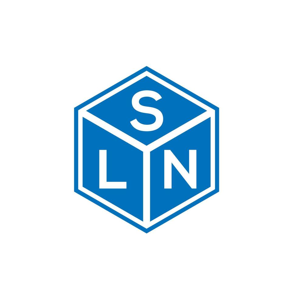diseño de logotipo de letra sln sobre fondo negro. concepto de logotipo de letra de iniciales creativas sln. diseño de letra sln. vector