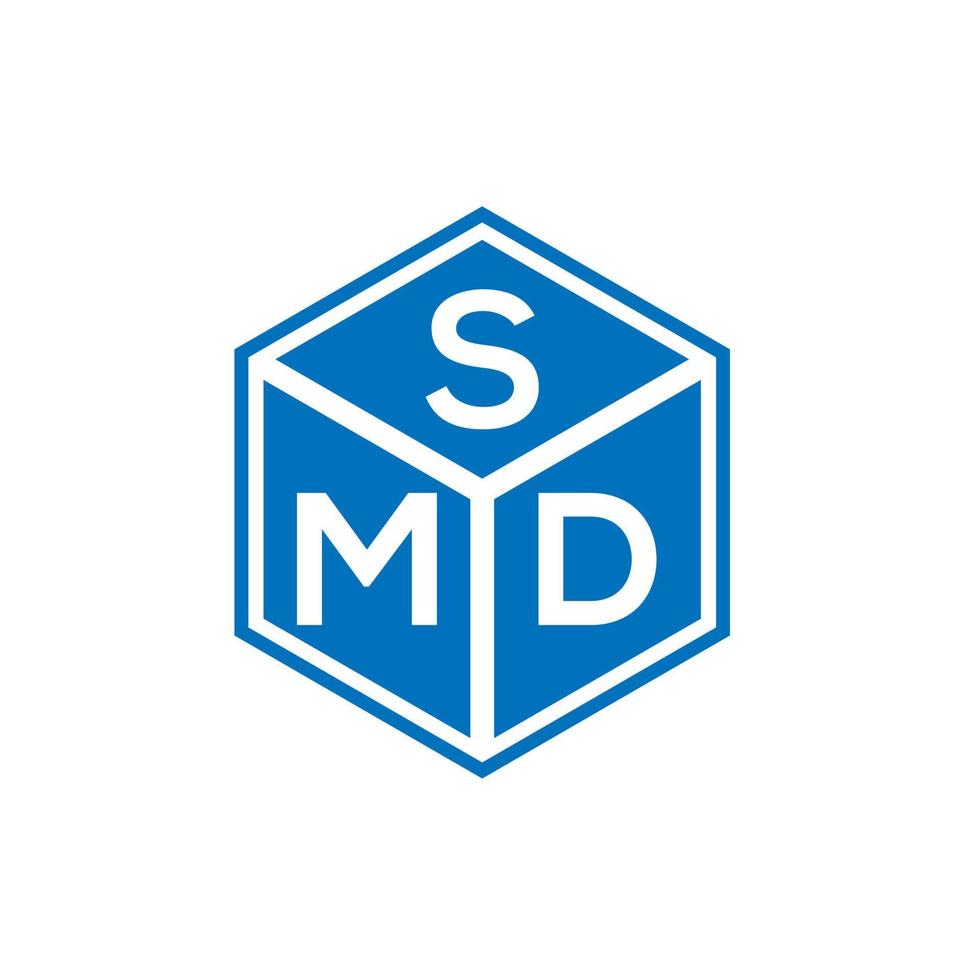 SMD letter logo design on black background. SMD creative initials letter logo concept. SMD letter design. vector