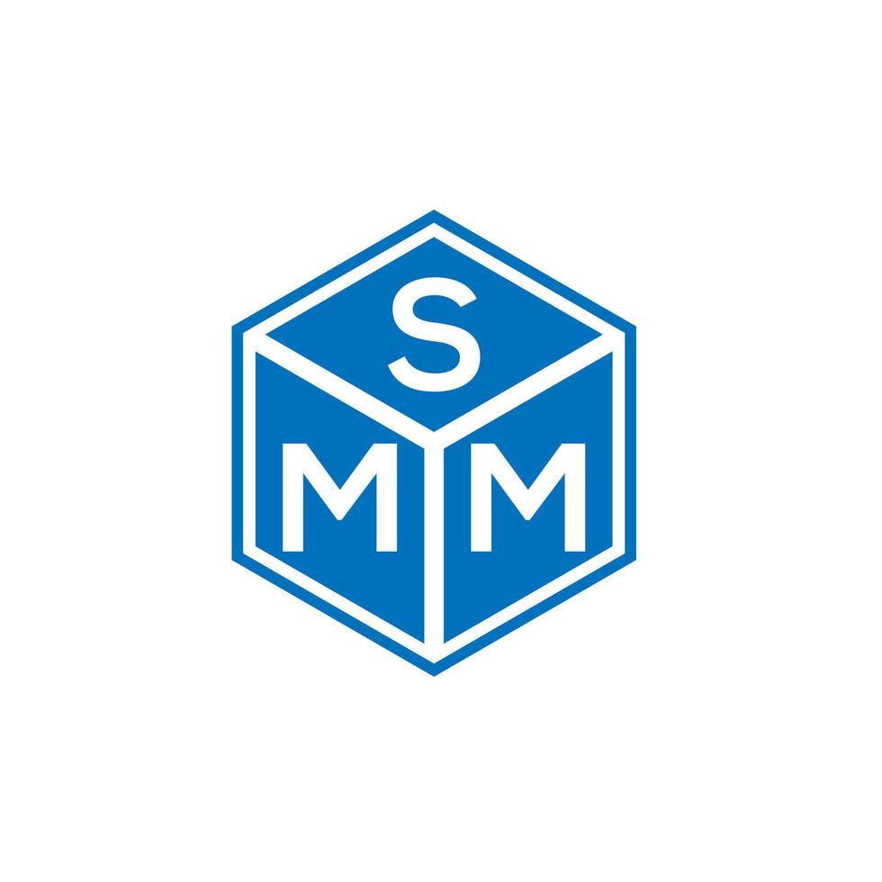 SMM letter logo design on black background. SMM creative initials letter logo concept. SMM letter design. vector