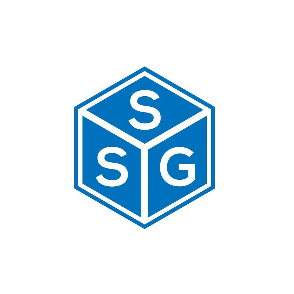 SSG letter logo design on black background. SSG creative initials letter logo concept. SSG letter design. vector