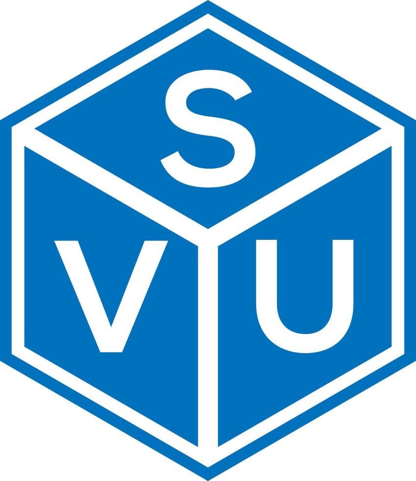 VU creative initials letter logo concept. SVU letter design.SVU letter logo design on black background. SVU creative initials letter logo concept. SVU letter design. vector