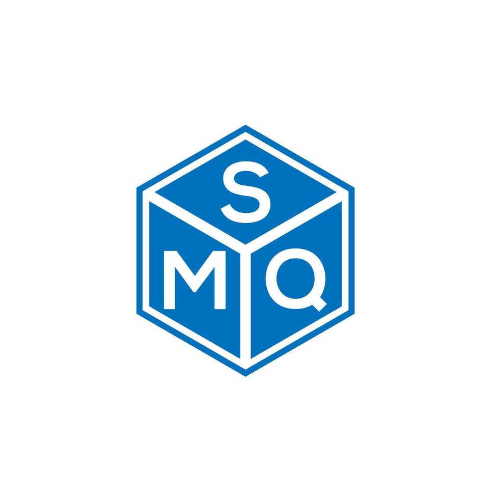diseño de logotipo de letra smq sobre fondo negro. concepto de logotipo de letra de iniciales creativas smq. diseño de letras smq. vector