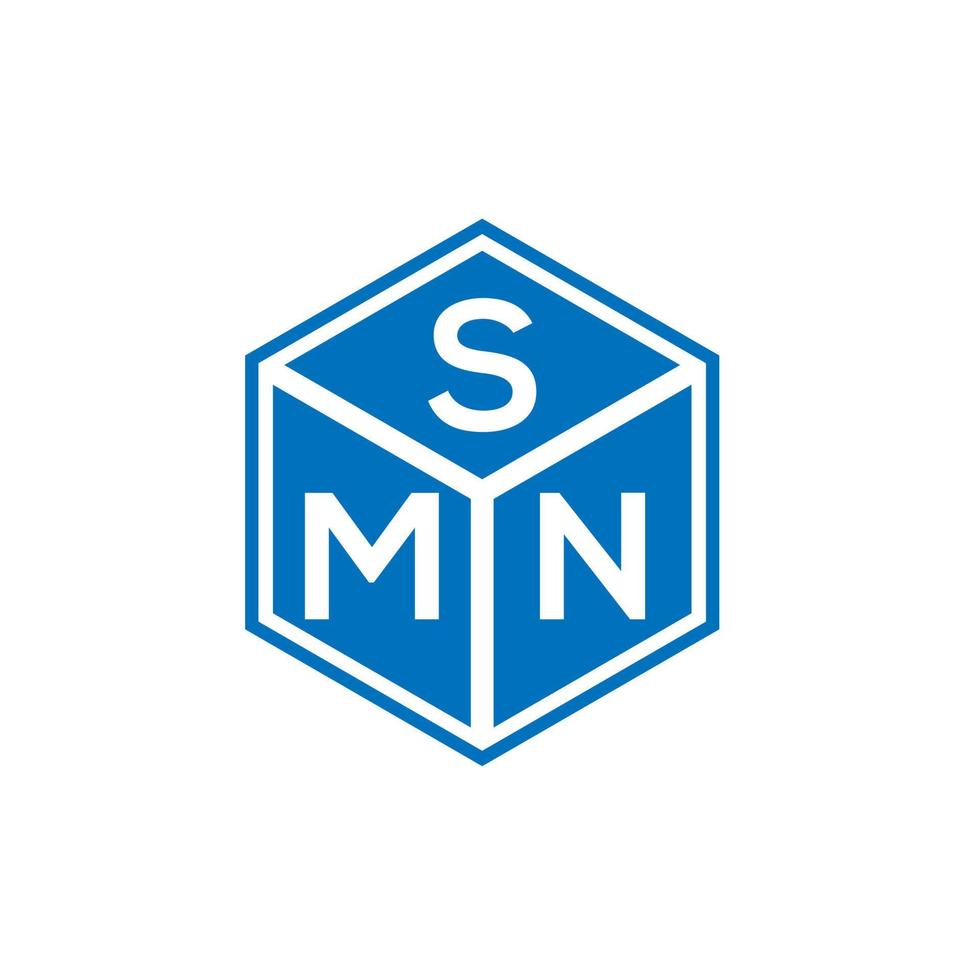 SMN letter logo design on black background. SMN creative initials letter logo concept. SMN letter design. vector