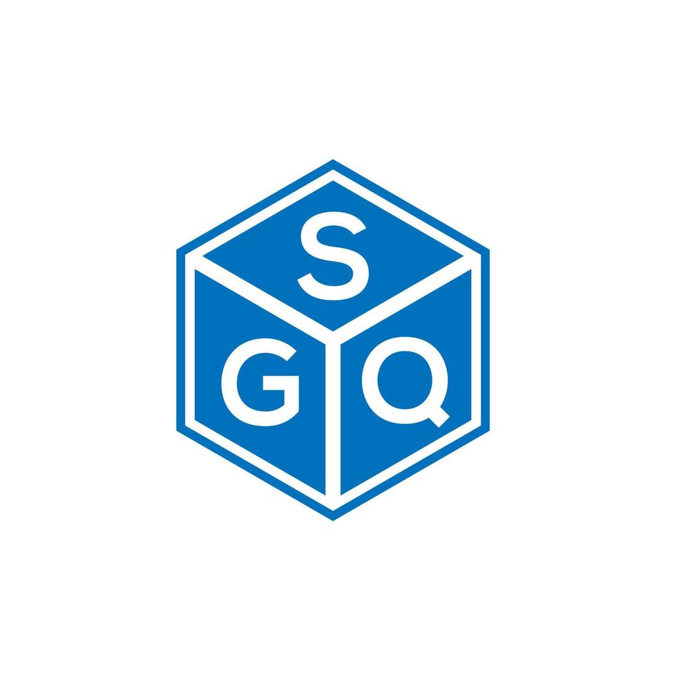 SGQ letter logo design on black background. SGQ creative initials letter logo concept. SGQ letter design. vector
