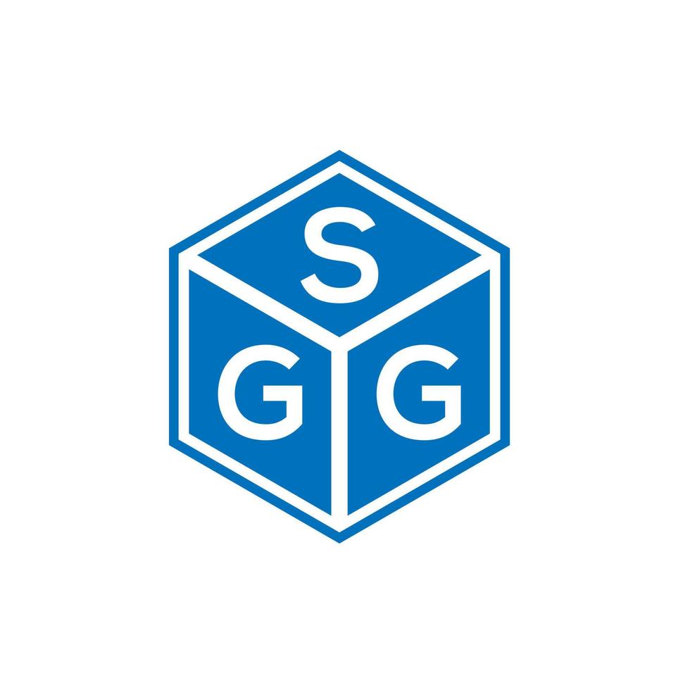 diseño de logotipo de letra sgg sobre fondo negro. concepto de logotipo de letra de iniciales creativas sgg. diseño de letras sgg. vector