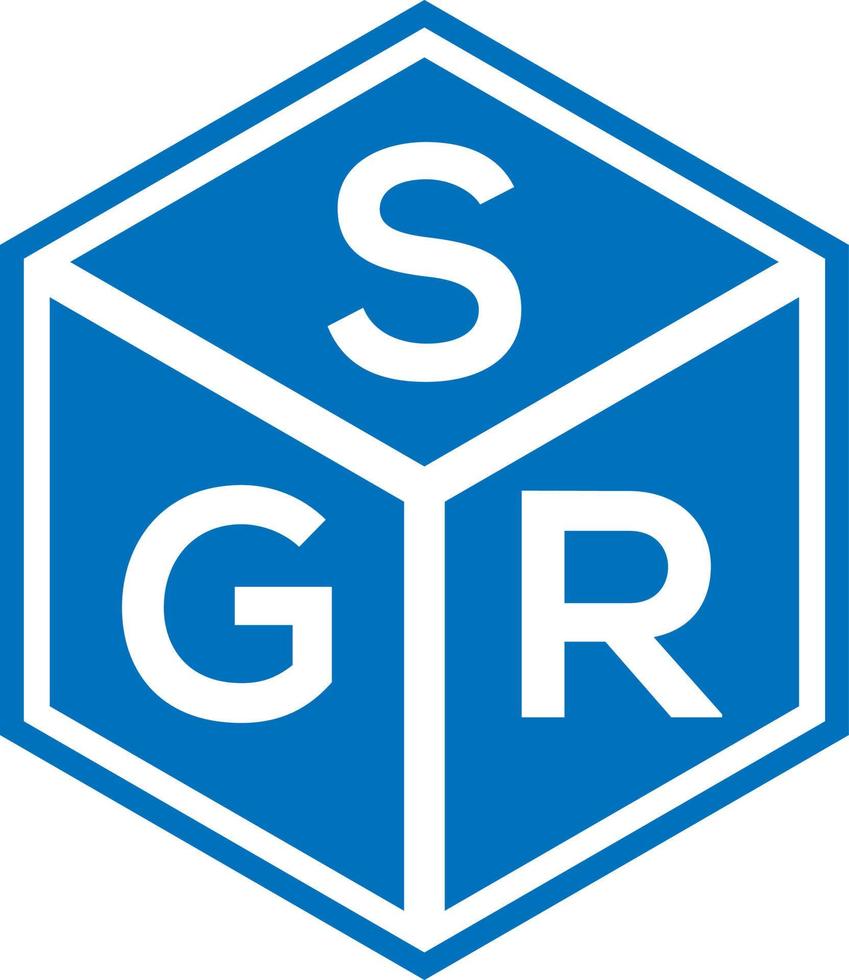 diseño del logotipo de la letra sgr sobre fondo negro. concepto de logotipo de letra de iniciales creativas sgr. diseño de letras sgr. vector