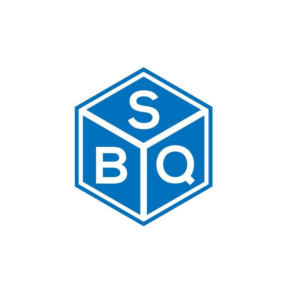 diseño de logotipo de letra sbq sobre fondo negro. concepto de logotipo de letra de iniciales creativas sbq. diseño de letras sbq. vector