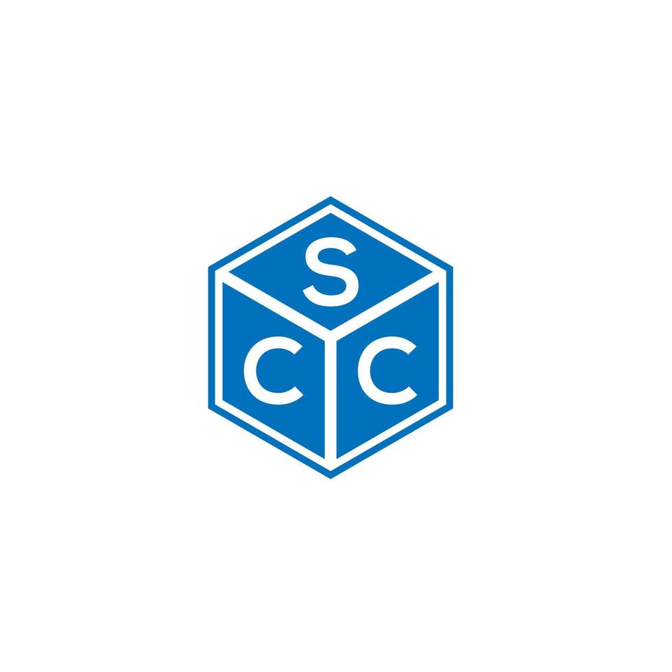 SCC letter logo design on black background. SCC creative initials letter logo concept. SCC letter design. vector