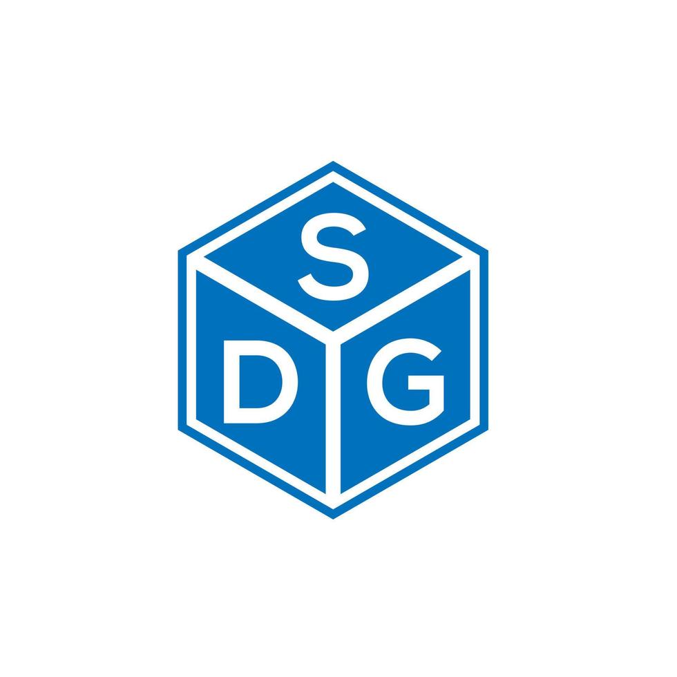 SDG letter logo design on black background. SDG creative initials letter logo concept. SDG letter design. vector