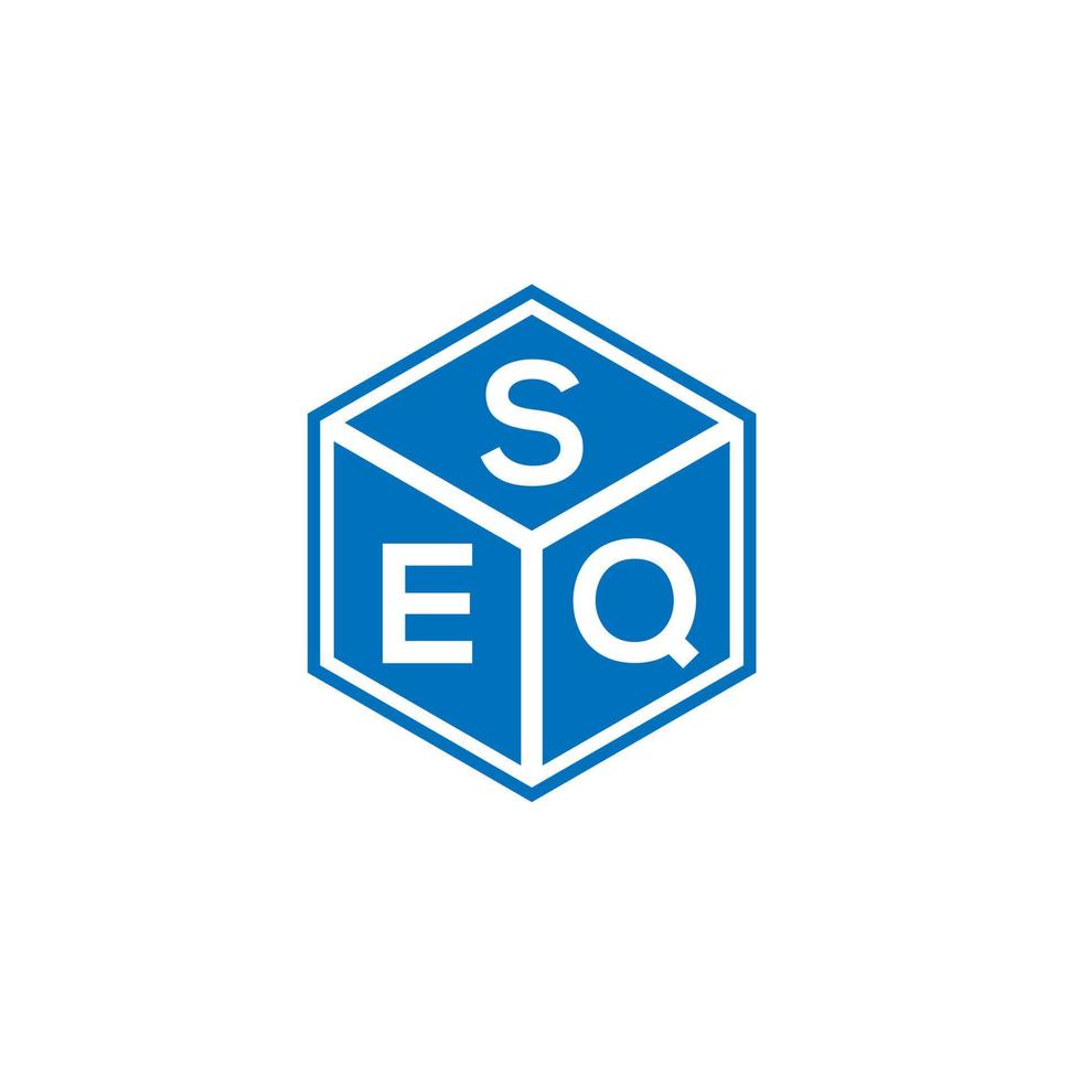 SEQ letter logo design on black background. SEQ creative initials letter logo concept. SEQ letter design. vector