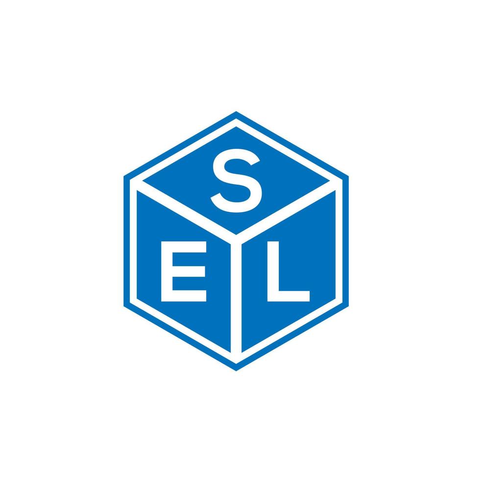 diseño de logotipo de letra sel sobre fondo negro. sel concepto de logotipo de letra inicial creativa. sel diseño de letras. vector