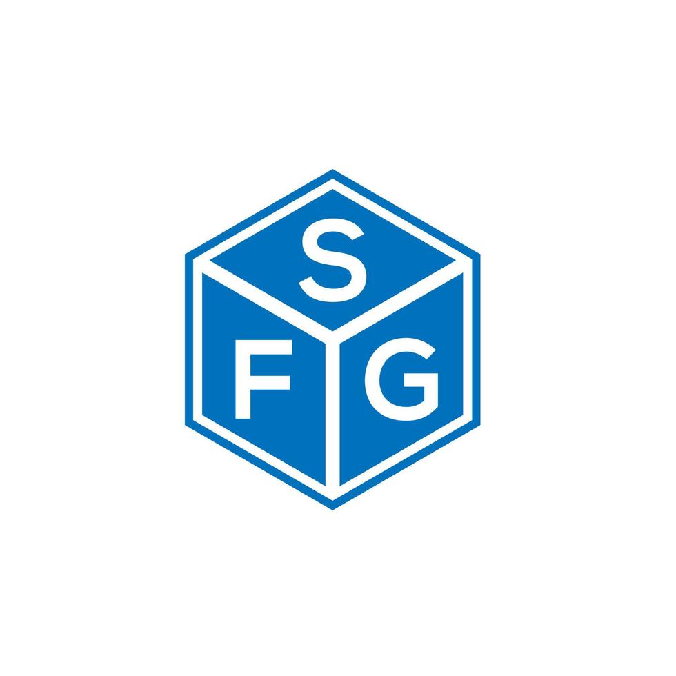 diseño de logotipo de letra sfg sobre fondo negro. concepto de logotipo de letra de iniciales creativas sfg. diseño de letras sfg. vector