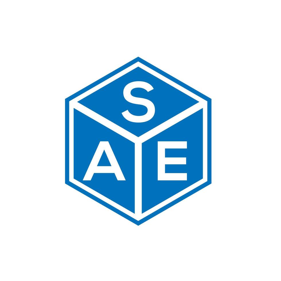 SAE letter logo design on black background. SAE creative initials letter logo concept. SAE letter design. vector